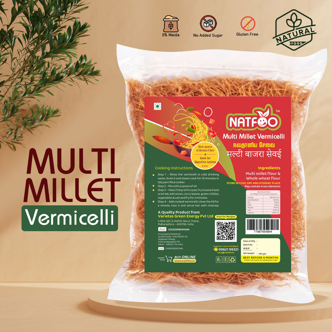 Multi Millet Vermicelli / நவதானிய சேவை / मल्टी बाजरा सेवई